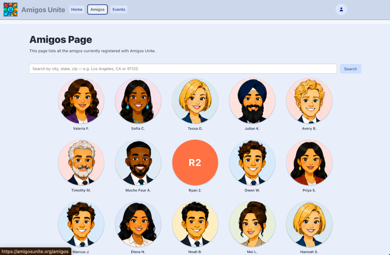 amigos unite page