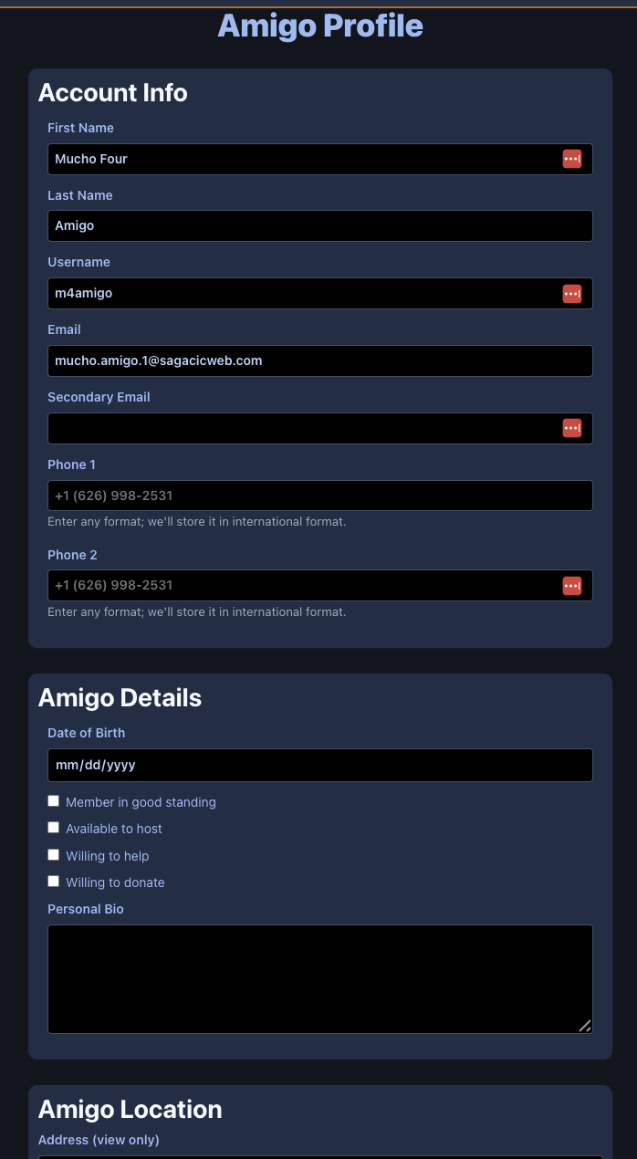 amigo profile