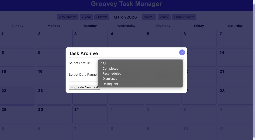 groovey task manager archive